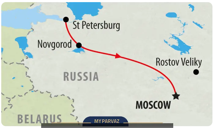 Moscow to St. Petersburg by plane